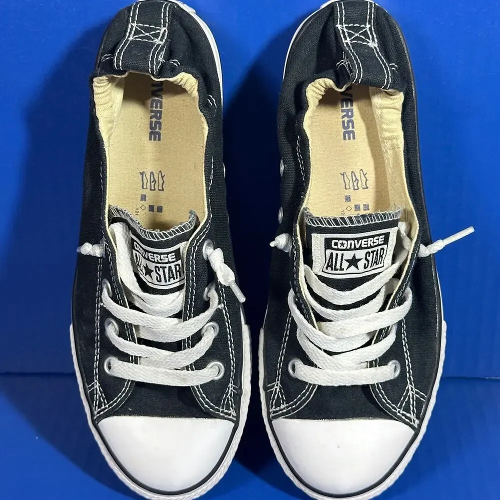 Converse Chuck Taylor All Star Junior Shoreline Black Canvas Slip On Sneakers 4
